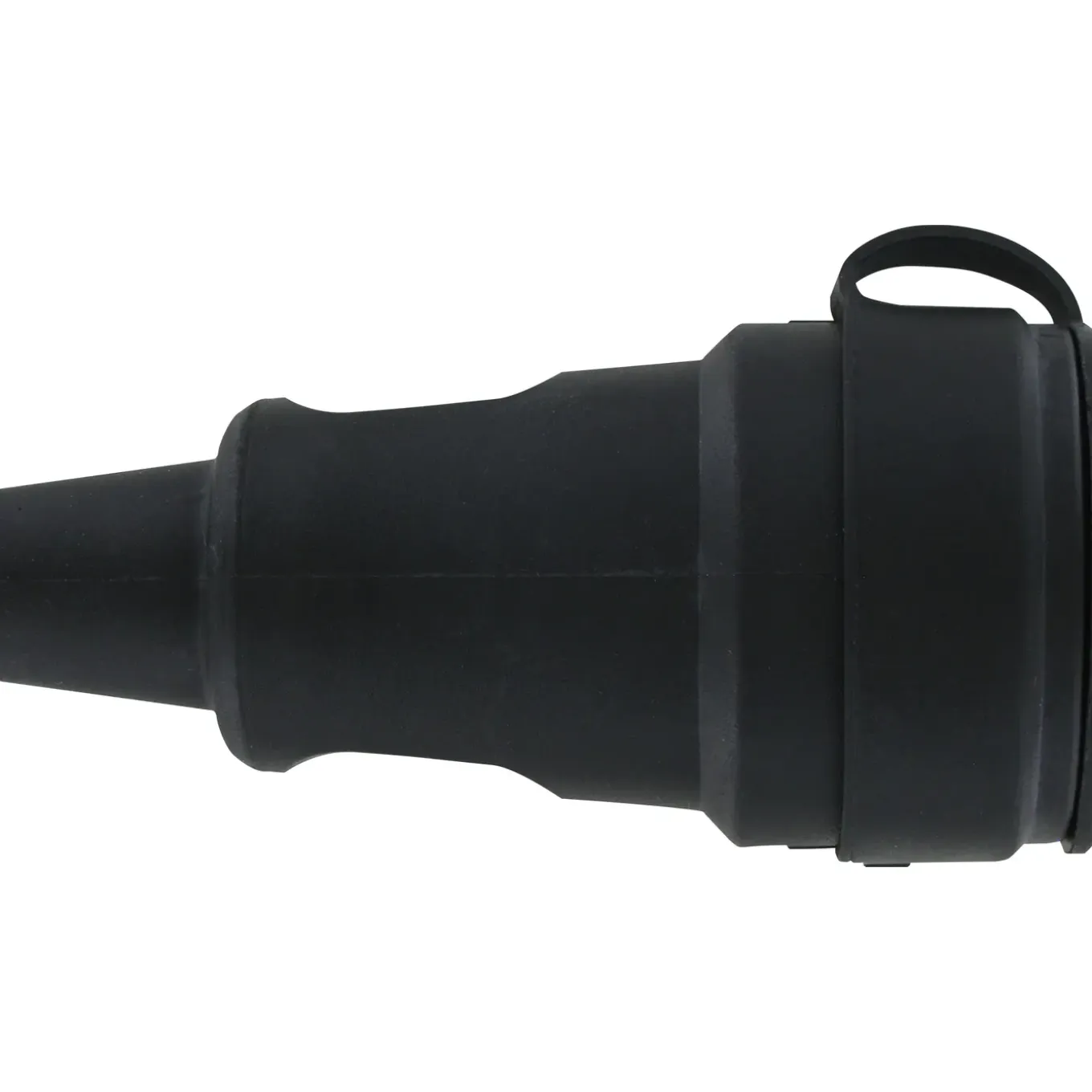 Kopp aardingsstekker rubber IP44 zwart