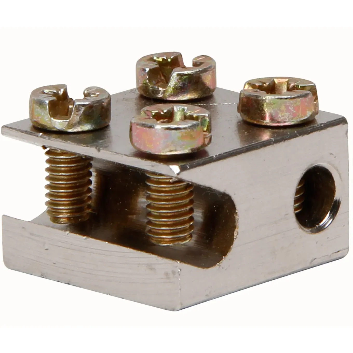 Kopp aardklem voor radiator type F messing vernikkeld