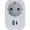 Kopp adapter USB-A + C wit