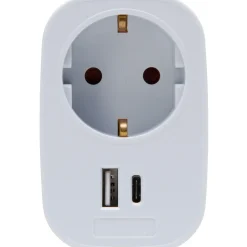 Kopp adapter USB-A + C wit