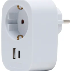 Kopp adapter USB-A + C wit