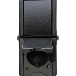 Kopp combinatie verticaal proAQA geaard IP44 zwart