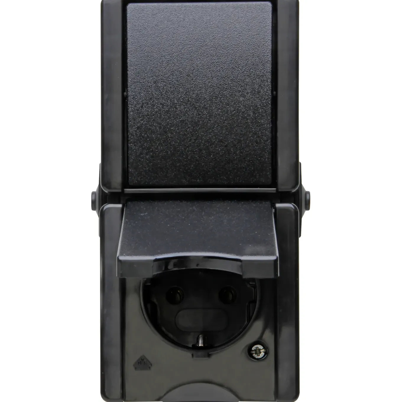 Kopp combinatie verticaal proAQA geaard IP44 zwart