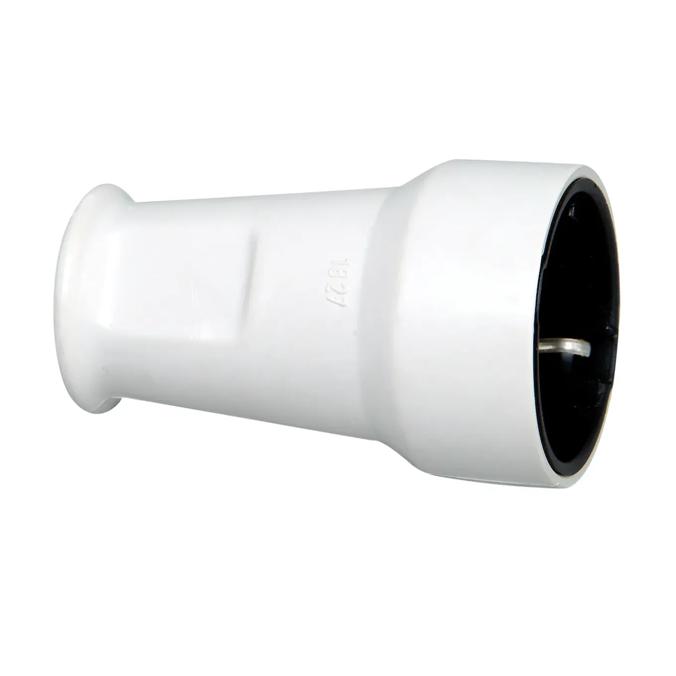Kopp contrastekker randaarde PVC grijs