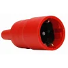 Kopp contrastekker randaarde rubber groot model rood