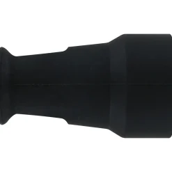 Kopp contrastekker randaarde rubber zwart