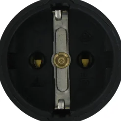 Kopp contrastekker randaarde rubber zwart