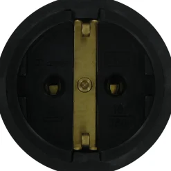 Kopp contrastekker randaarde rubber groot model zwart