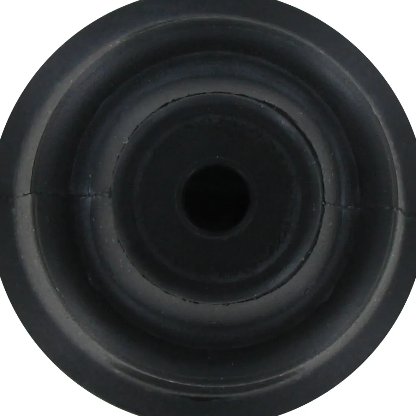 Kopp contrastekker randaarde rubber groot model zwart