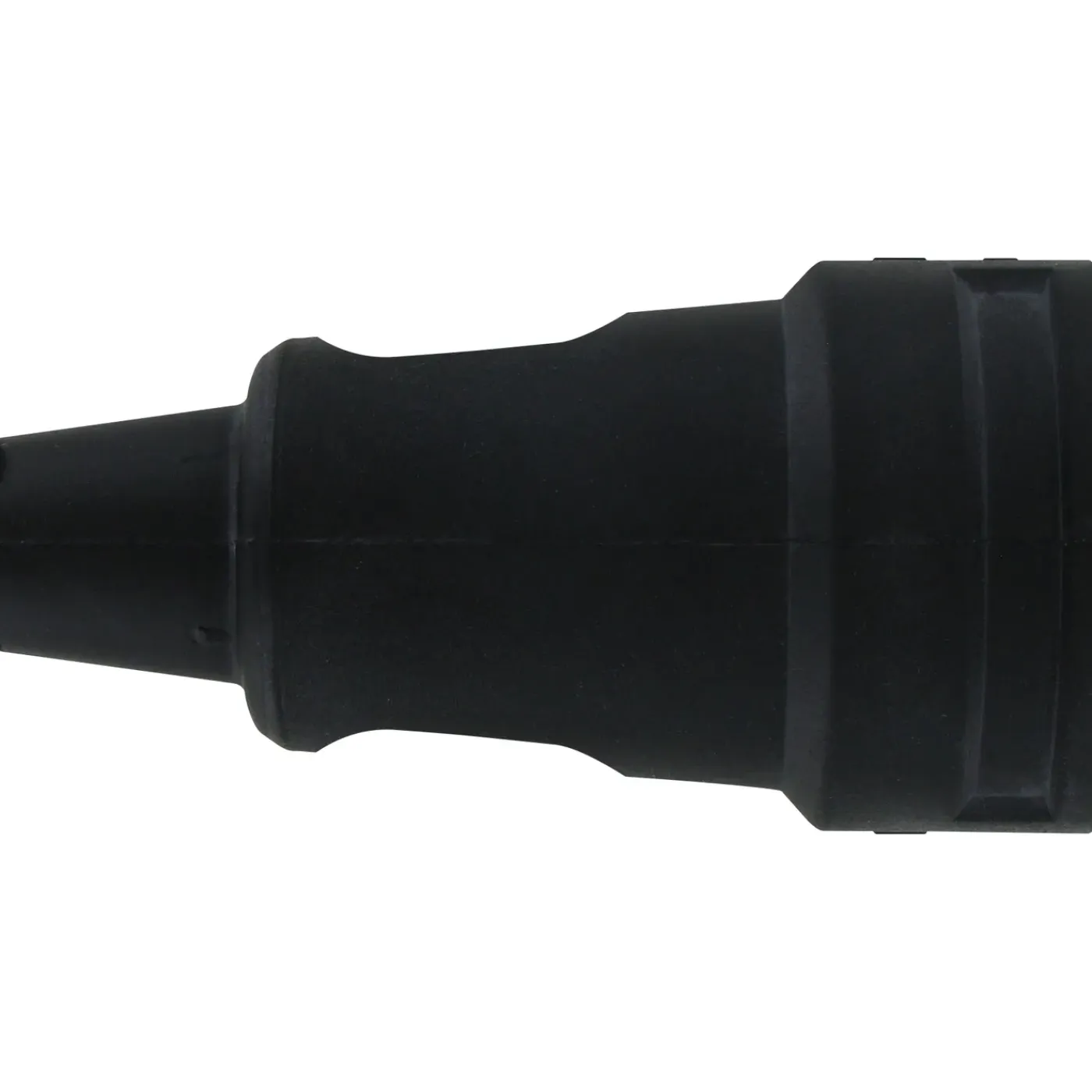 Kopp contrastekker randaarde rubber groot model zwart