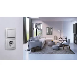 Kopp duo-dimmerplaat Paris arctic wit