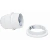Kopp lamphouder E27 met kraag en ring wit