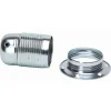 Kopp lamphouder E27 met 2 ringen chroom