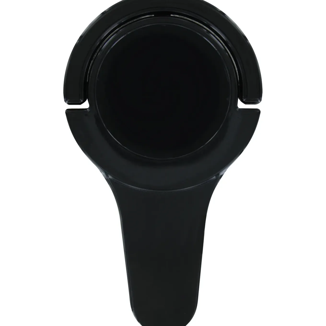 Kopp platte stekker RA + zij-invoer 8 mm zwart