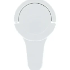 Kopp platte stekker RA + zij-invoer 8 mm wit