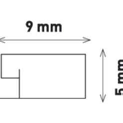 Kopp plintgoot 9x5mm zelfklevend wit 2m