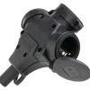Kopp spatwaterdicht stopcontact horizontaal geaard lateraal 3-polig zwart IP44