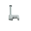 Kopp spijkerclip vlak + spijker 25mm wit 50st.