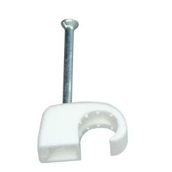 Kopp Spijkerclip - Wit - diam. 7-11mm - 50 stuks