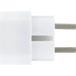 Kopp stekker adapter euro geaard 2-voudig wit