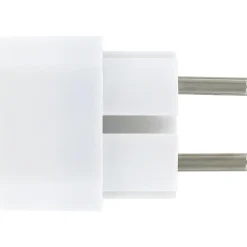 Kopp stekker adapter euro geaard 2-voudig wit