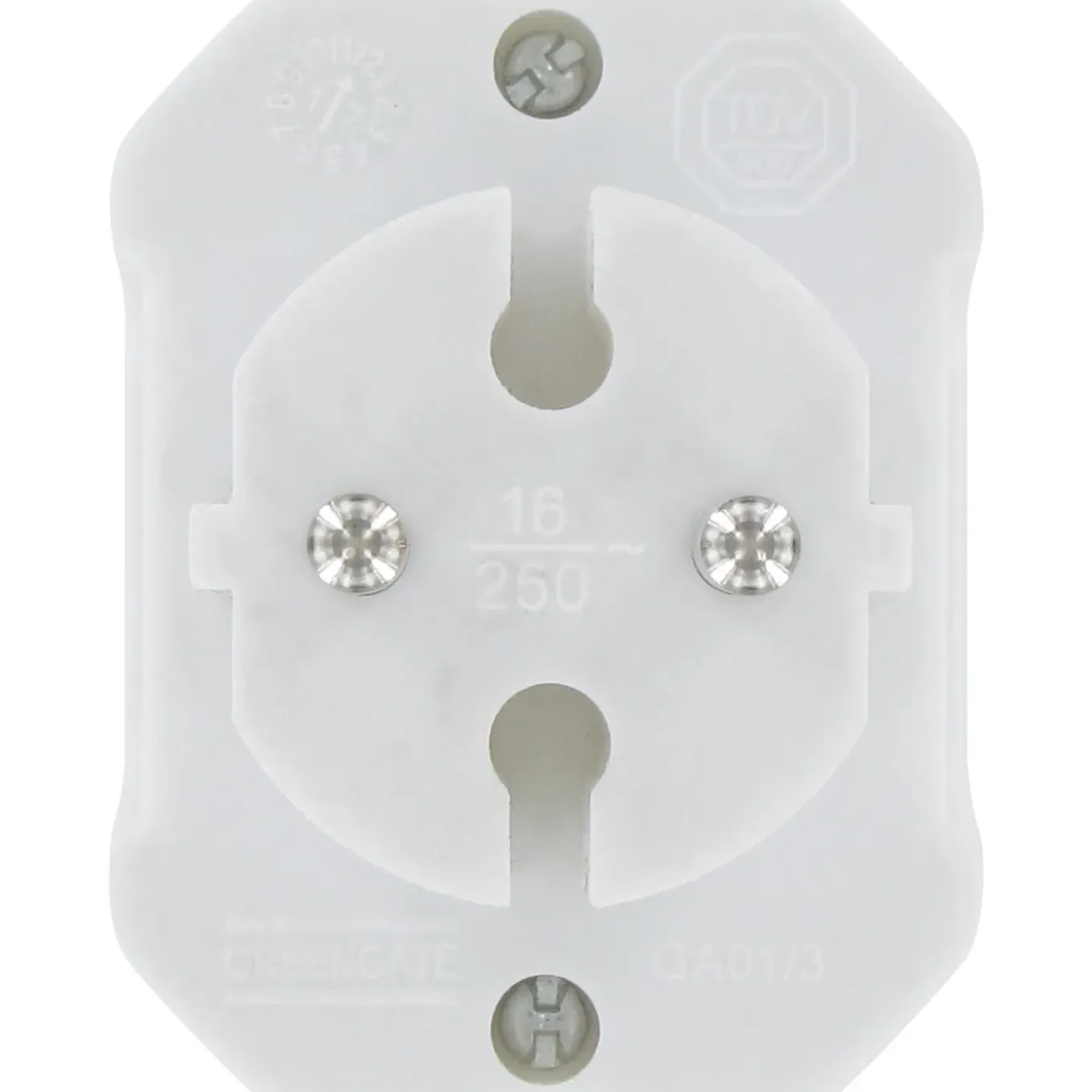 Kopp stekker adapter euro 3-voudig wit
