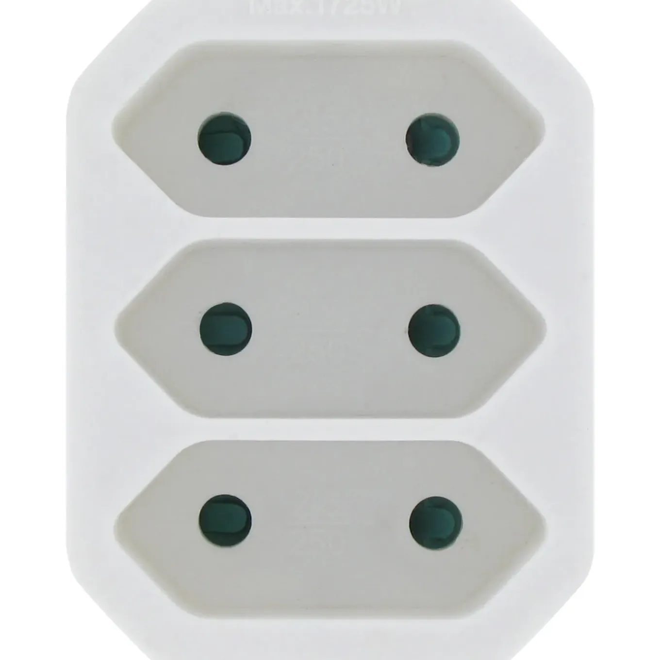Kopp stekker adapter euro 3-voudig wit