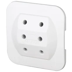 Kopp stekker adapter euro 3-voudig wit (2-pack)