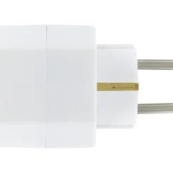 Kopp stekker adapter geaard/euro 3-voudig wit