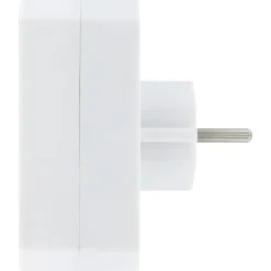 Kopp stekker adapter geaard/euro 3-voudig wit