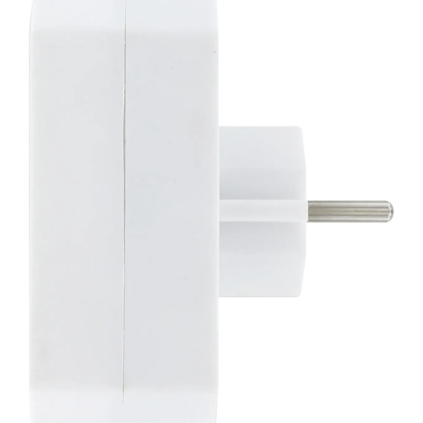 Kopp stekker adapter geaard/euro 3-voudig wit