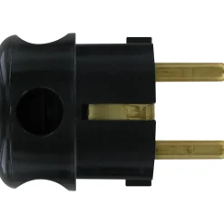 Kopp stekker adapter geaard 1-voudig zwart