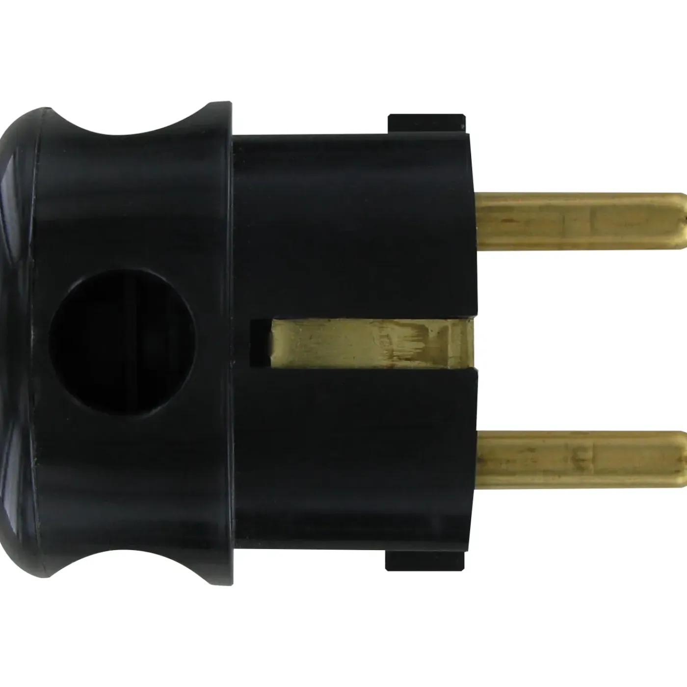 Kopp stekker adapter geaard 1-voudig zwart