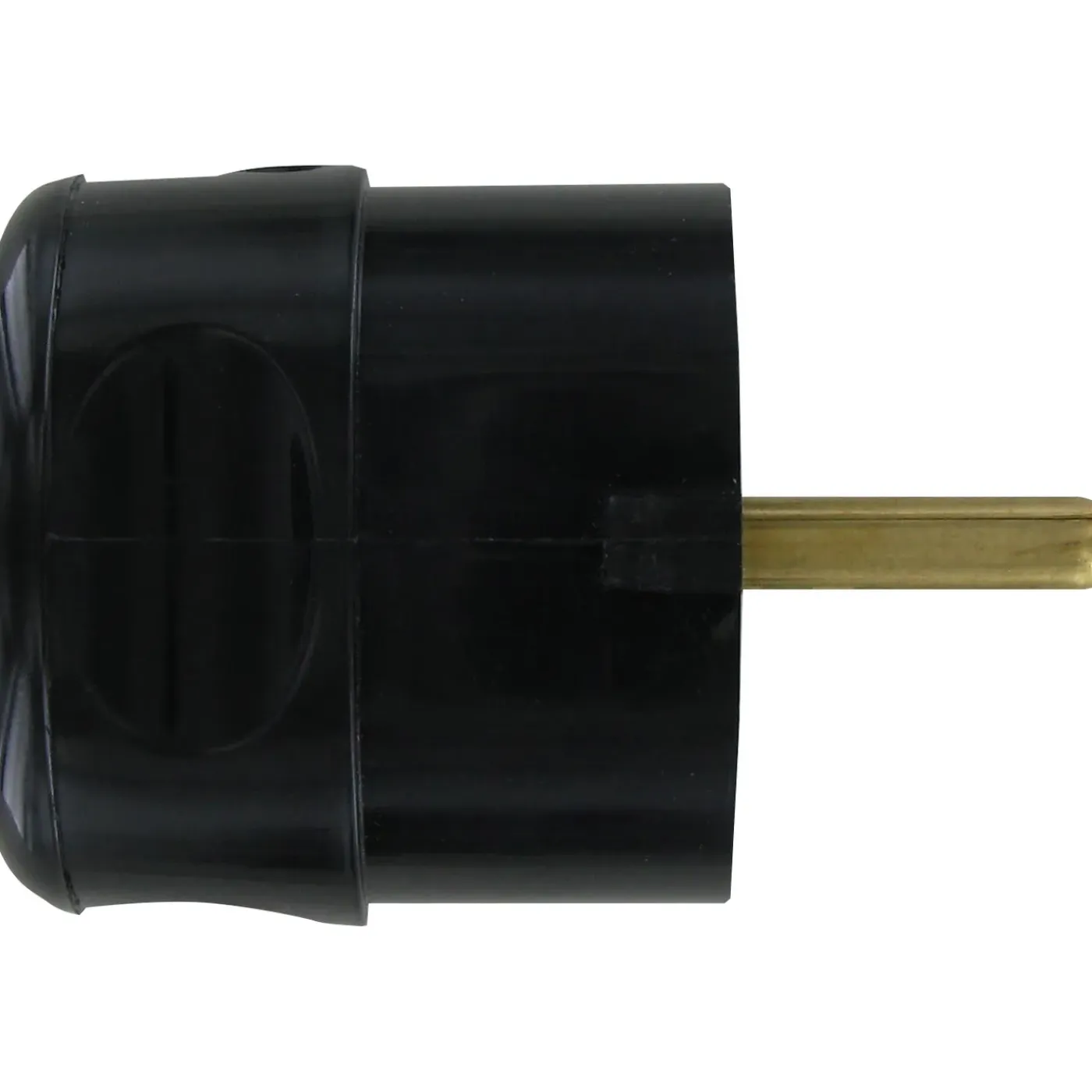 Kopp stekker adapter geaard 1-voudig zwart
