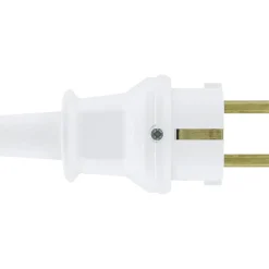 Kopp stekker geaard PVC IP44 wit