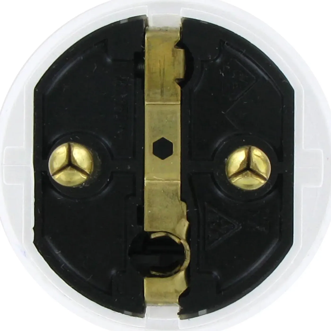 Kopp stekker geaard PVC IP44 wit