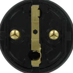 Kopp stekker geaard PVC IP44 zwart