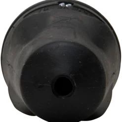 Kopp stekker geaard, slagvast, IP44, rubber, zwart