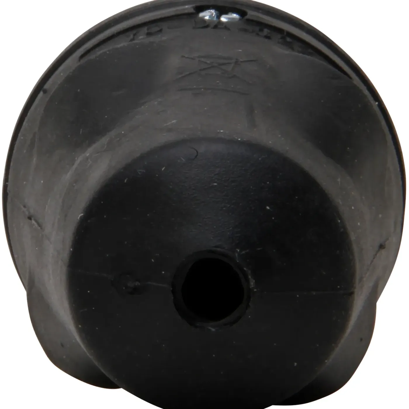 Kopp stekker geaard, slagvast, IP44, rubber, zwart