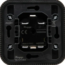 Kopp Stopcontact Maris - 1-voudig Geaard Inbouw Spatwaterdicht - Antraciet