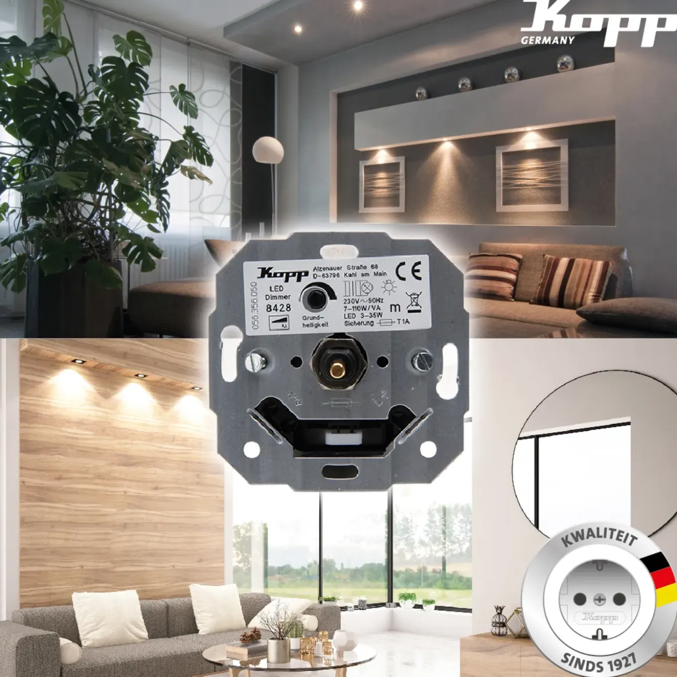 Kopp TechnikCenter Dimmer - Inbouw - 3-35W