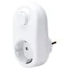Kopp tussenstekker met RA en dimmer LED 3-24W, wit