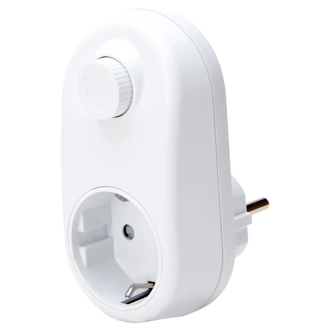 Kopp tussenstekker met RA en dimmer LED 3-24W, wit