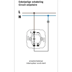Kopp wisselschakelaar Athenis antraciet