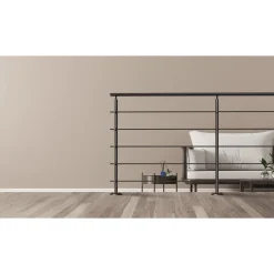 Kordo - Balustradepaal Voor Vlakke Montage - Prestio - Zwart Aluminium