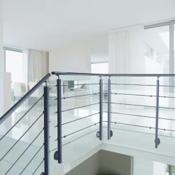 Kordo - Balustradepaal Voor Zijmontage - Prestio - Antraciet Aluminium
