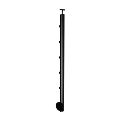 Kordo - Balustradepaal Voor Zijmontage - Prestio - Zwart Aluminium