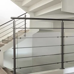 Kordo - Balustradepaal Voor Zijmontage - Prestio - Zwart Aluminium