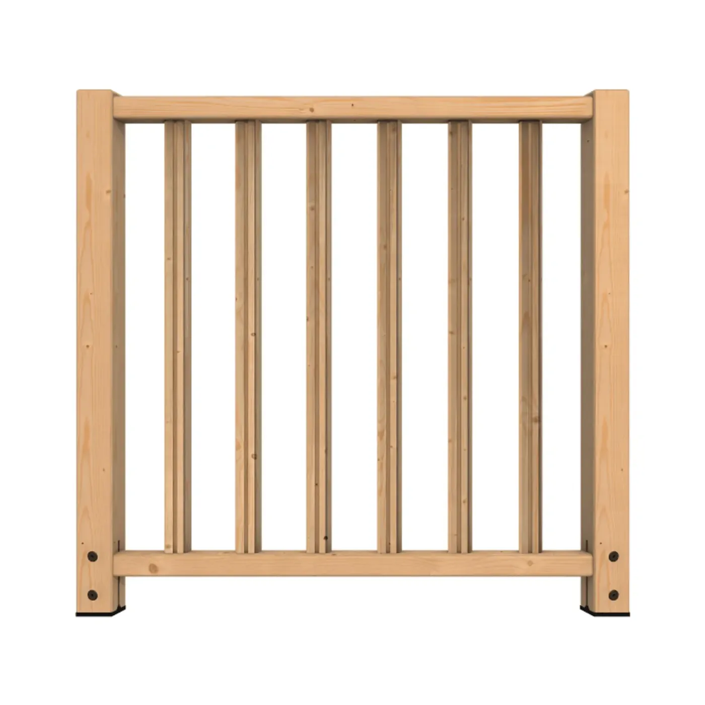 Kordo - Balustradepaal, Zijbevestiging - Dennenhout