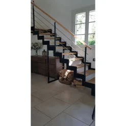 Kordo - Balustradeset Voor Trap - Universo - Zwart Staal - 4 M
